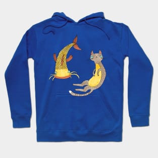 Cat and the catfish Hoodie